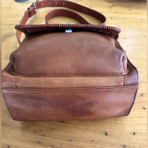 Vintage Fossil Victoria Top Zip Cognac ZB8273 Single Strap Purse - Picture 11 of 11